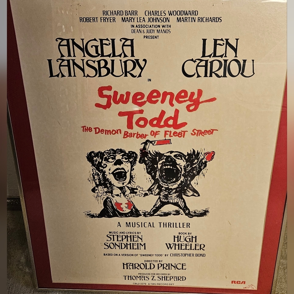 VTG Rare Sweeney Todd The Demon Barber Musical Soundtrack RCA Records Poster Ad